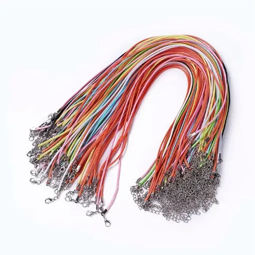 cordon encerado 2mms 45cms cadena broche por 100 unidades multicolor 0
