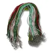 cordon tiento gamuza sintetica 2mms 45cms cadena broche por 100 unidades multicolor 0