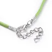 cordon tiento gamuza sintetica 2mms 45cms cadena broche por 100 unidades multicolor 1