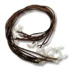 cordon tiento gamuza sintetica 2mms 45cms cadena broche por 10 unidades color marron 0