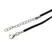 cordon tiento gamuza sintetica 2mms 45cms cadena broche por 10 unidades color marron 1