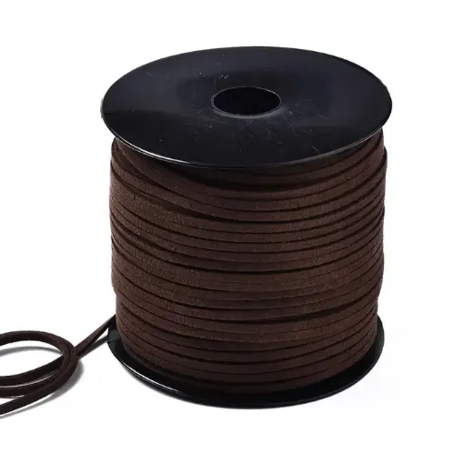 cordon gamuza sintetica 2 7x1 4mms rollo 10mts color negro 0
