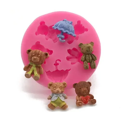 molde silicona para masas cocina reposteria modelo ositos infantil medida 87x15mms 0