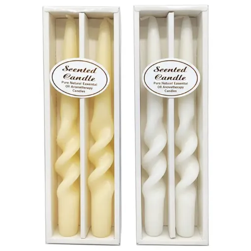 velas torneadas 24 5cms set 2 unidades varios colores 0