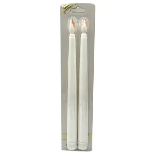 vela led pila 24 5cms set 2 unidades color blanco 0