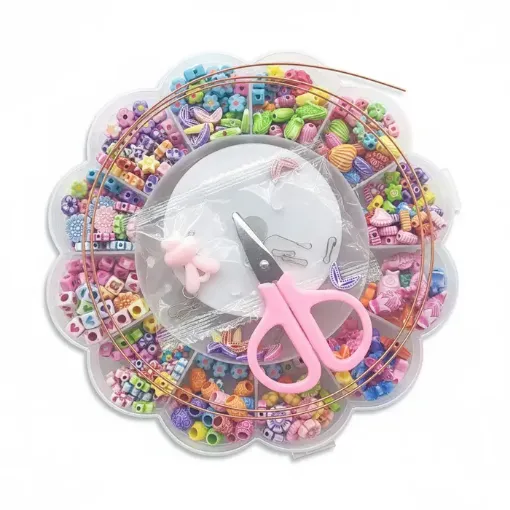 set bijou para armar pulseras collares organizador 15x15cms 0