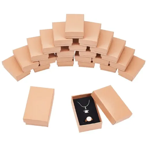 caja carton gamuza 8x5x3cms color kraft por 24 unidades 0