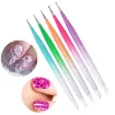 set 5 herramientas dobles para modelado punta goma bolillos 14cms 1
