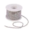 cadena strass cristal ab fondo base plateada 2 6mms ss10 iridiscente por 9 metros 0