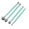set 4 bolillos acocadores doble punta acero inoxidables 13 5cms largo para modelar 1