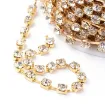 cadena strass cristal fondo base dorada 3 5mms ss16 por metro 0