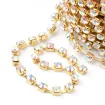 cadena strass cristal ab fondo base dorada 2 8mms ss12 iridiscente por 9 metros 0