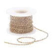cadena strass cristal fondo base plateada 2mms ss6 por metro 0