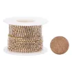 cadena strass cristal fondo base plateada 2mms ss6 por metro 2
