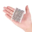 cadena strass cristal ab fondo base plateada 2 6mms ss10 iridiscente por metro 3