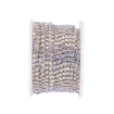 cadena strass cristal ab fondo base plateada 2 6mms ss10 iridiscente por 9 metros 4