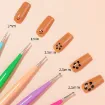 set 5 herramientas dobles para modelado punta goma bolillos 14cms 4