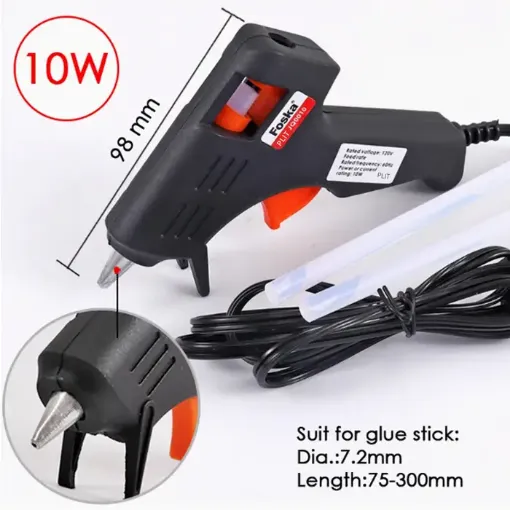 pistola silicona encoladorade para manualidades chica 10w jq0010 foska 0