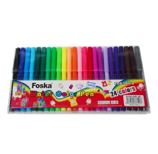 marcadores escolares finos foska estuche 24 colores 0