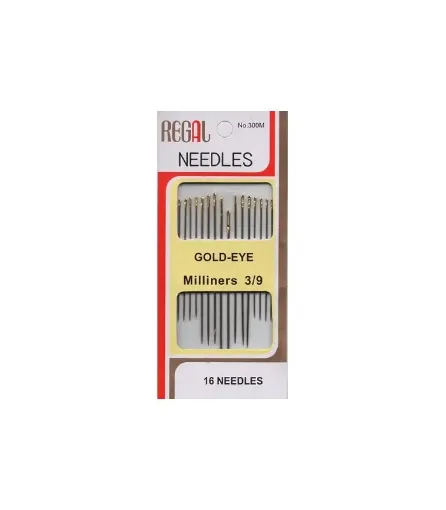 set 16 agujas coser milliners 3 9 regal ojo dorado 300m 0