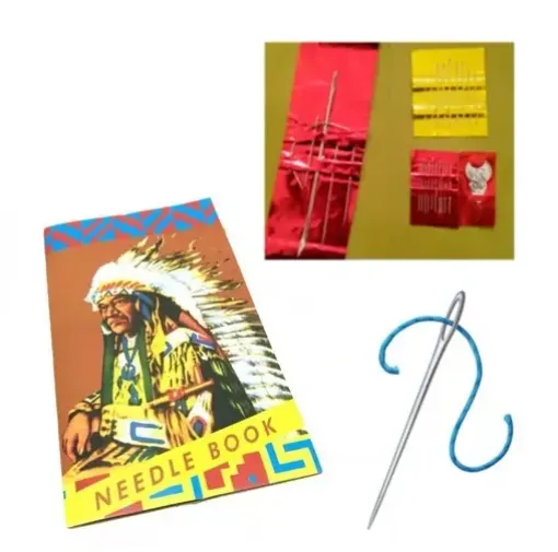 set 25 agujas libro indio needle book x25 agujas diferentes 1 enhebrador 0