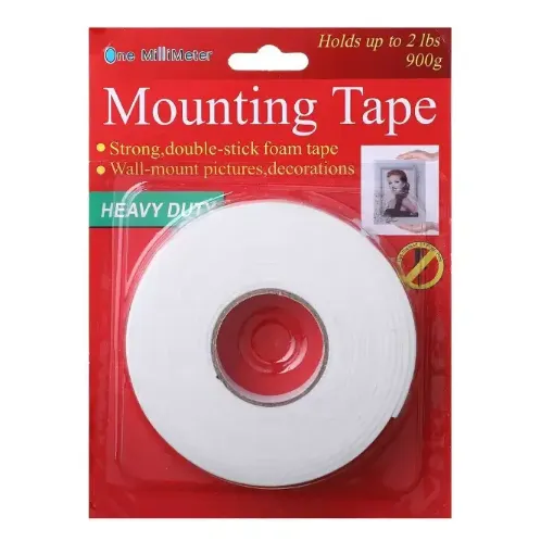 cinta doble faz para montaje mounting tape heavy duty 18mm ancho 2 5mts 0
