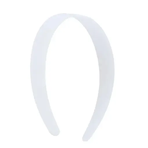 tiara lisa gruesa 13x2cms por unidad color blanco 0