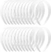 tiara lisa gruesa 13x2cms por unidad color blanco 1
