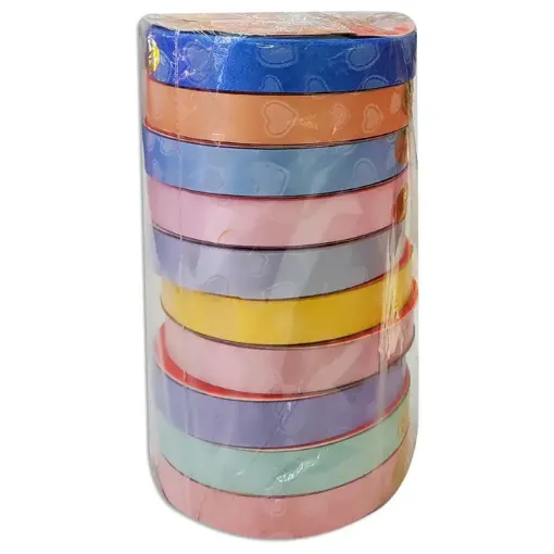 cinta papel regalo 16mms rollo 100cms colores surtidos 0