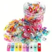 clip plastico colores traslucidos scrapbooking 27x10mms por 10 unidades colores surtidos 0