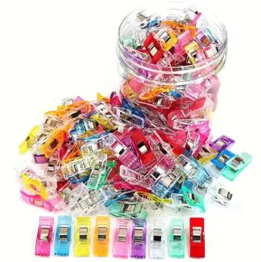 clip plastico colores traslucidos scrapbooking 27x10mms por 10 unidades colores surtidos 0
