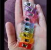 clip plastico colores traslucidos scrapbooking 27x10mms por 10 unidades colores surtidos 2