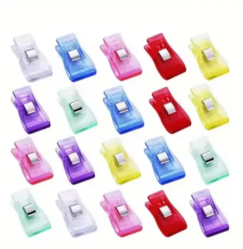 clip plastico colores traslucidos scrapbooking 33x11mms por 5 unidades colores surtidos 0