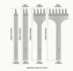 set herramientas para cuero acero x4 perforadoras espaciado 6mms 1 2 4 6 dientes 0