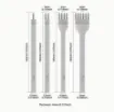 set herramientas para cuero acero x4 perforadoras espaciado 3mms 1 2 4 6 dientes 0