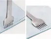 set herramientas para cuero acero x4 perforadoras espaciado 6mms 1 2 4 6 dientes 5