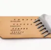 set herramientas para cuero acero x4 perforadoras espaciado 6mms 1 2 4 6 dientes 7