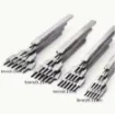 set herramientas para cuero acero x4 perforadoras espaciado 3mms 1 2 4 6 dientes 7