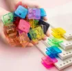 clip plastico colores traslucidos scrapbooking 32x30mms por unidad 3
