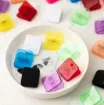 clip plastico colores traslucidos scrapbooking 32x30mms por unidad 6