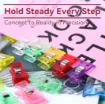 clip plastico colores traslucidos scrapbooking 27x10mms por 10 unidades colores surtidos 4