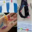 clip plastico colores traslucidos scrapbooking 27x10mms por 10 unidades colores surtidos 9
