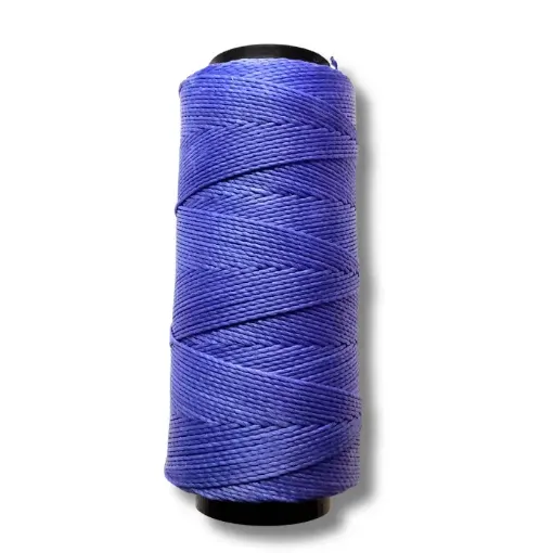 hilo cordon encerado 1mm 100 polyester 2 cabos cono 100grs 150mts cifa color 0270 azul medio 0