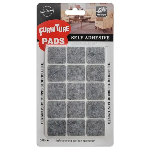 set protectores mueble fieltro adhesivos circular x30 color gris 0