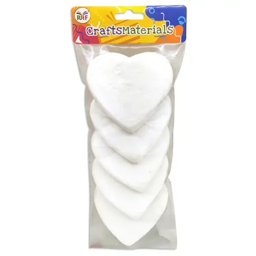 figuras espuma plast corazones 10cms x5 unidades 0