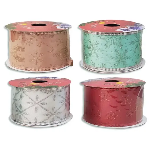 cinta decorativa metalizada 5cms rollo 270cms varios colores 0