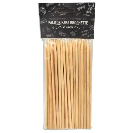 palitos brochette bambu gruesos 15cms por 50 unidades aprox 0