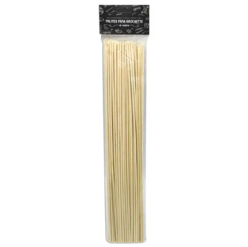 palitos brochette bamboo gruesos 40cms largo paquete 50 unidades 0