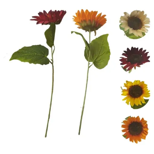 flor artificial girasol vara 50cms varios colores por unidad 0