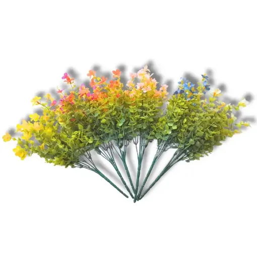 ramo decorativo plastico flores medida 37cms varios colores 0